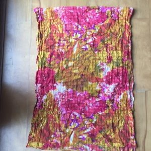 Mustard gold Jcrew impressionist Watercolor scarf